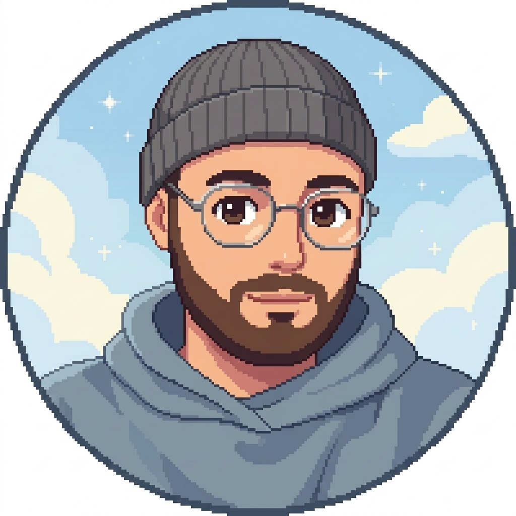 Pixel art portrait of Greg